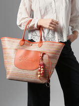 Longchamp Le panier pliage rainbow Schoudertas Wit-vue-porte